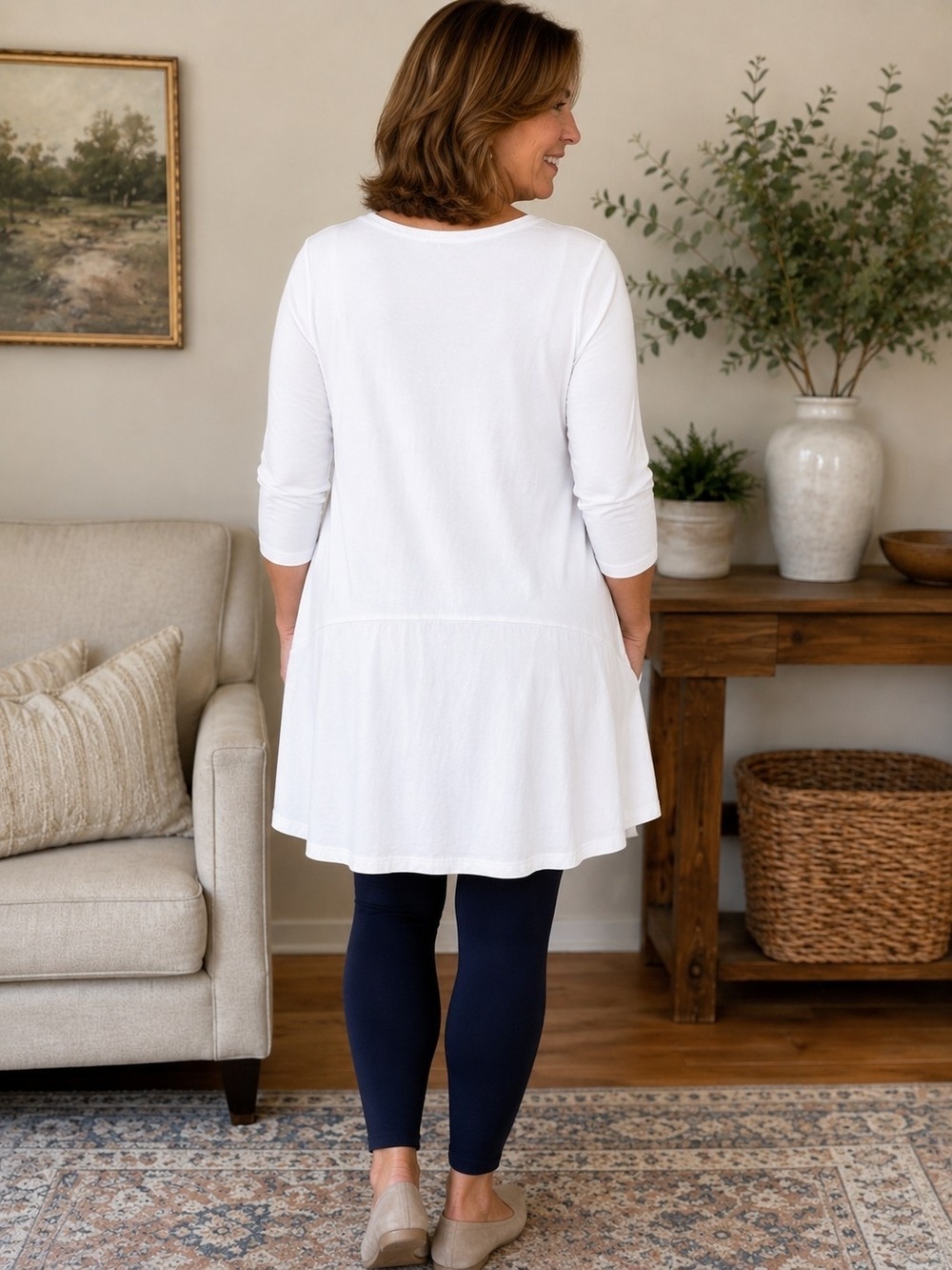 Pure Jill Curved-Seam Tunic Top - Picture 2 of 5